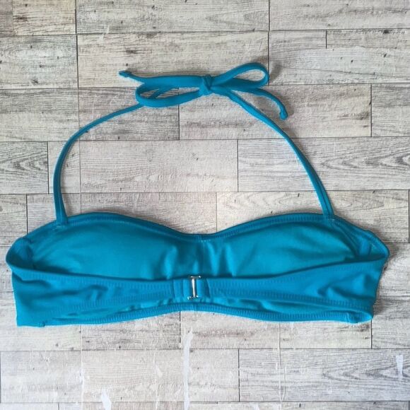 Retro, Turquoise, Pin-Up Style, Balconette, Twist Front, Bikini Top - Picture 9 of 14